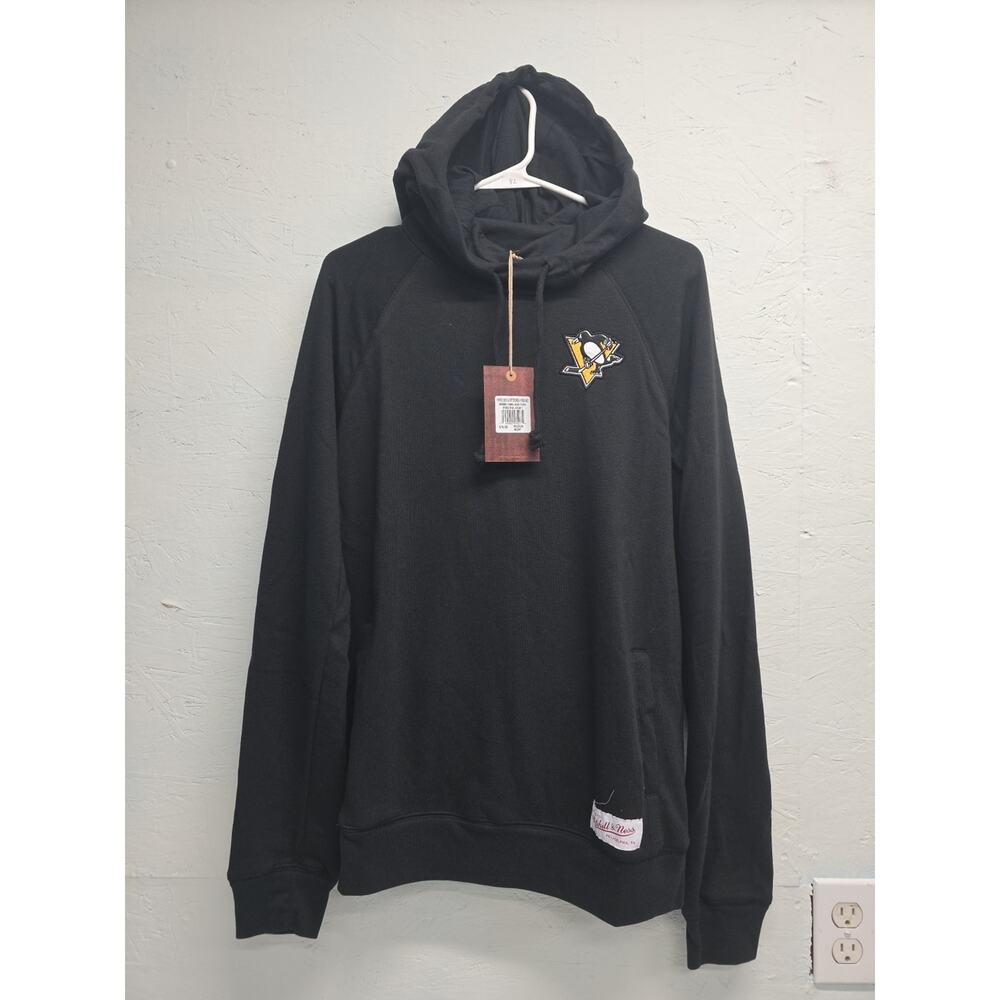 Mitchell & Ness Womens Sz Medium Pittsburgh Penguins Funnel Neck Hoodie $75 MSRP